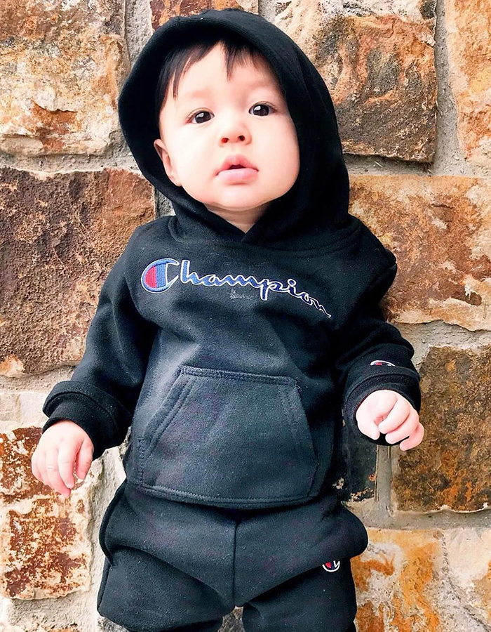 infant champion heritage hoodie and jogger set