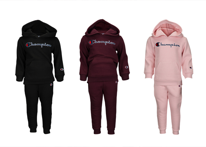 Champion hoodie and jogger hot sale set