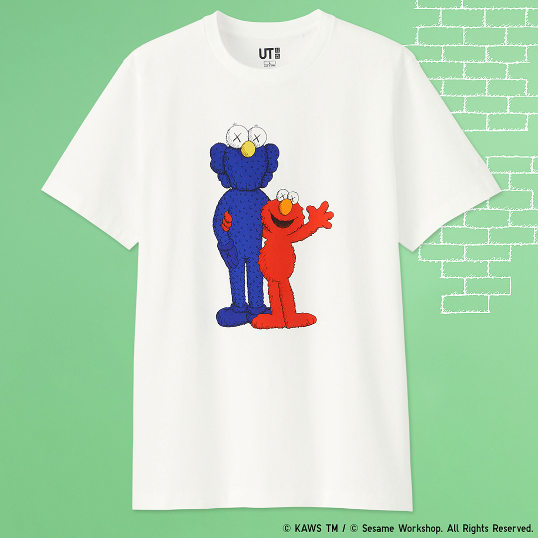 KAWS X Uniqlo X Sesame Street BFF online Elmo tee